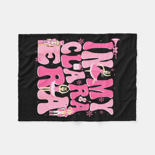 Coquette In My Clara Era Christmas Nutcracker Merr Fleecedecke (Vorderseite (Horizontal))