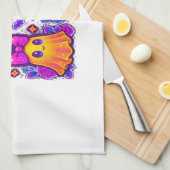 Coquette Iridescent Halloween Geschirrtuch (Viertel Falte)