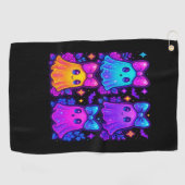Coquette Iridescent Halloween Golfhandtuch (Horizontal)