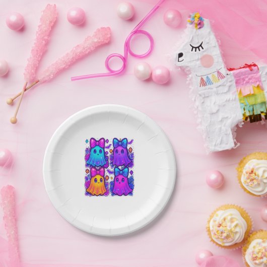 Coquette Iridescent Halloween Pappteller (Party)