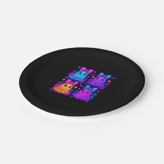 Coquette Iridescent Halloween Pappteller (Schrägansicht)