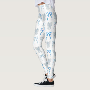 Coquette-Kern Blaue Schleifen Weihnachten Urlaub Leggings