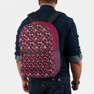 Coquette-Kirschmuster Rosa Schleife Ästhetik Bedruckter Rucksack