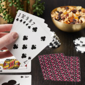 Coquette-Kirschmuster Rosa Schleife Ästhetik Spielkarten (In Situ)