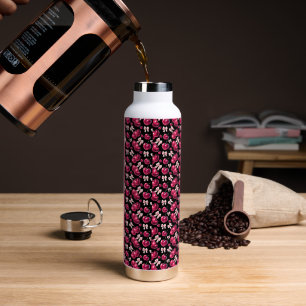 Coquette-Kirschmuster Rosa Schleife Ästhetik Trinkflasche
