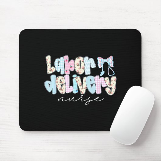 Coquette Labor And Delivery Nurse Crewneck, Bow St Mousepad (Mit Mouse)