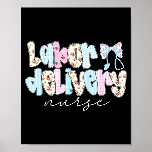 Coquette Labor And Delivery Nurse Crewneck, Bow St Poster (Vorne)