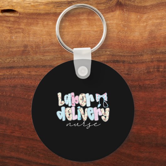 Coquette Labor And Delivery Nurse Crewneck, Bow St Schlüsselanhänger (Vorderseite)