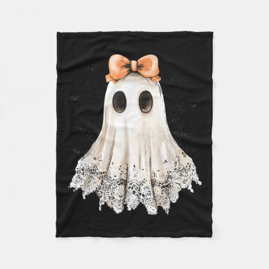 Coquette Lace Ghost Boo In Boojee Halloween Soky S Fleecedecke (Vorderseite)