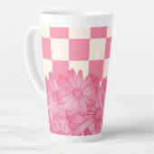 Coquette Latte-Tasse des karierten Blumenmusters Milchtasse (Linke Ecke)