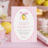 Coquette Lemon Baby Shower Einladung
