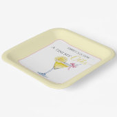 Coquette Lemon Cocktail A Tini Bit Older Birthday Pappteller (Gewinkelt)