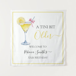 Coquette lemon cocktail A tini bit Older birthday Wandteppich