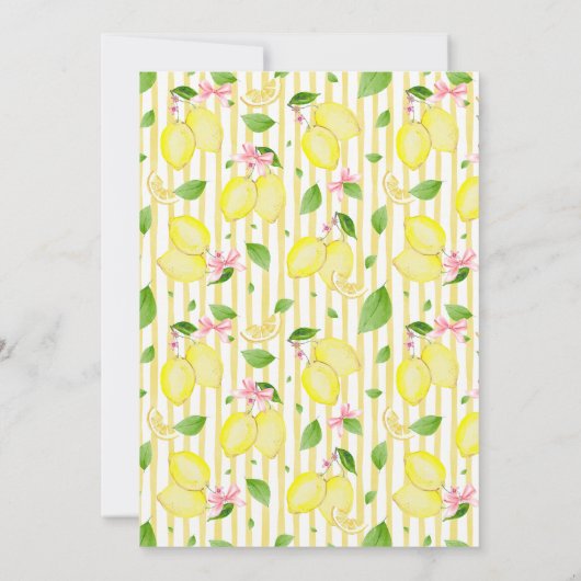Coquette Lemon Sweet & Sour Brautparty Einladung (Rückseite)