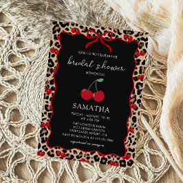 Coquette Leopard Cheetah Girl Birthday Invitation Einladung