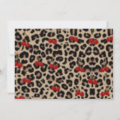 Coquette Leopard Gepard Mädchen Geburtstagsfoto Einladung (Rückseite)