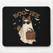 Coquette Leopard Ghost Coffee Boo Jee Halloween Bo Mousepad (Vorne)