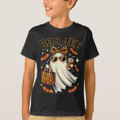 Coquette Leopard Ghost Coffee Boo Jee Halloween Bo T-Shirt (Vorderseite)