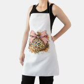 Coquette Leopard Pumpkin with Pink Bow - Glam Fall Schürze (InSitu)
