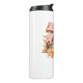 Coquette Leopard Pumpkin with Pink Bow - Glam Fall Thermosbecher (Nach links gedreht)