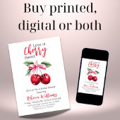Coquette Liebe ist Cherry Sweet Bow Brautparty Einladung