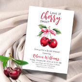Coquette Liebe ist Cherry Sweet Bow Brautparty Einladung
