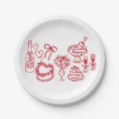 Coquette-Liebe Pappteller (Vorderseite)