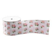 Coquette Light Pink Gingham und Rose Ripsband (Spule)