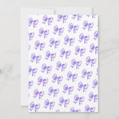 Coquette Lila Bow Sweet 16 Geburtstag Einladung (Rückseite)