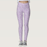 Coquette Lila Bows Handgezeichnetes Muster Leggings<br><div class="desc">Coquette und skurrile Leggings mit handgezeichneter Darstellung von lila Bögen und Herzen.</div>