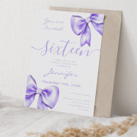 Coquette Lila Lavender Bow Sweet 16 Geburtstag