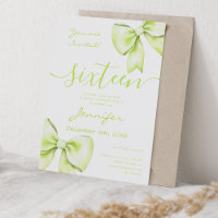 Coquette Lime Green Bow Sweet 16 Geburtstag
