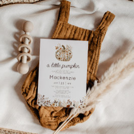 Coquette Little Pumpkin Floral Baby Dusche Einladung