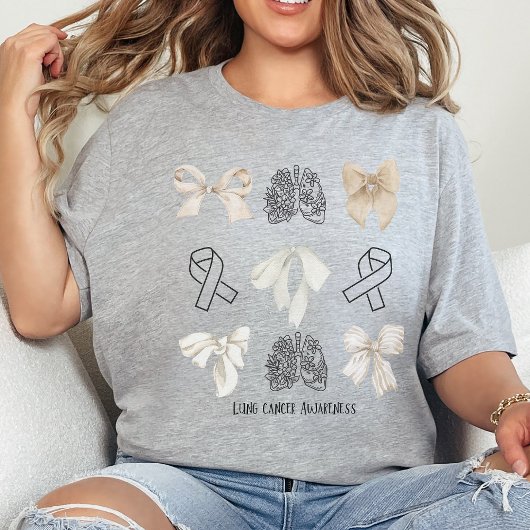 Coquette Lung Awareness Tshirt, Minimalistisch Lun Tri-Blend Shirt