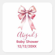 Coquette Mädchen Baby Shower mit rosa Schleife