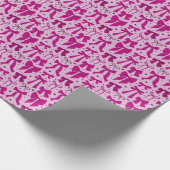 Coquette Magenta Bows & Hearts Geschenkpapier (Ecke)