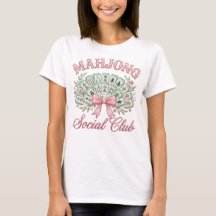 Coquette Mahjong Social Club T-Shirt mit Schleife