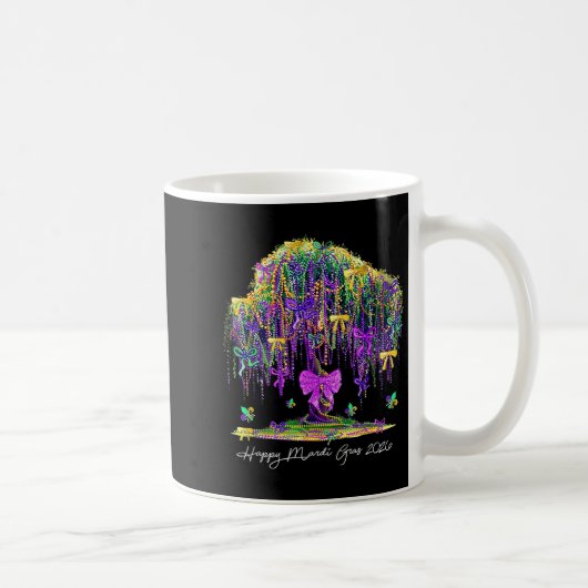 Coquette Mardi Gras 2026 Beads Tree Carnival New O Kaffeetasse (Rechts)