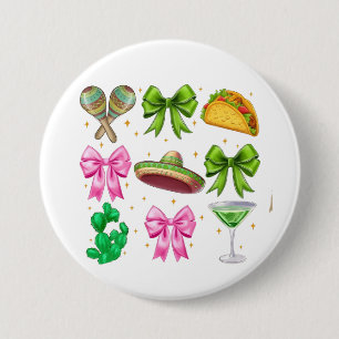Coquette Mardi Gras Bow Lilie Mask Fat Tues Button