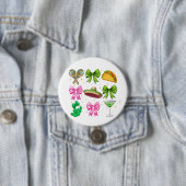 Coquette Mardi Gras Bow Lilie Mask Fat Tues Button (Beispiel)