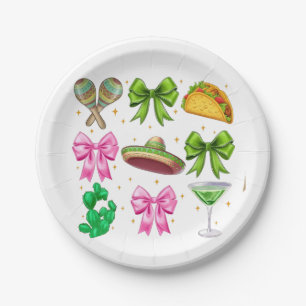 Coquette Mardi Gras Bow Lilie Mask Fat Tues Pappteller