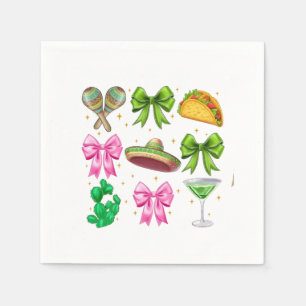 Coquette Mardi Gras Bow Lilie Mask Fat Tues Serviette