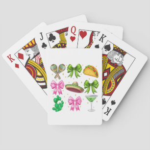 Coquette Mardi Gras Bow Lilie Mask Fat Tues Spielkarten