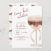 Coquette Martini Birthday Einladung (Vorne/Hinten)