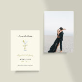 Coquette Martini Bow Handschrift Save the Date