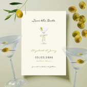Coquette Martini Bow Handschrift Save the Date