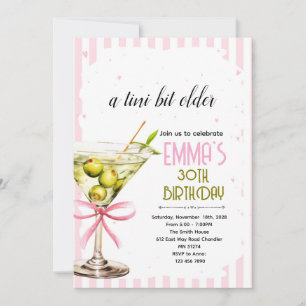 Coquette Martini Geburtstagseinladung Einladung