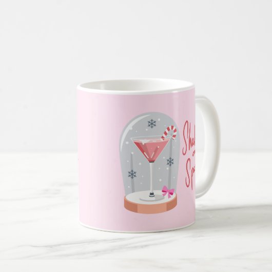 Coquette Martini Snow Globe Kaffeetasse (VorderseiteRechts)
