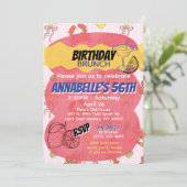 Coquette Meeresfrüchte & Getränke Editable Einladu Einladung (Stehend Vorderseite)