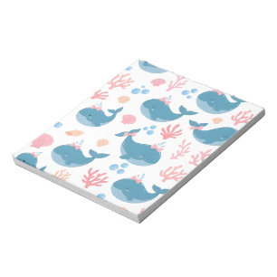 Coquette Meeresleben -Blauer Wal Notizblock